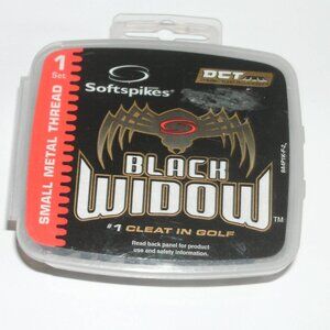 NIB Softspikes Black Widow Tour Small Metal Thread Golf Spikes Cleats Set of 22